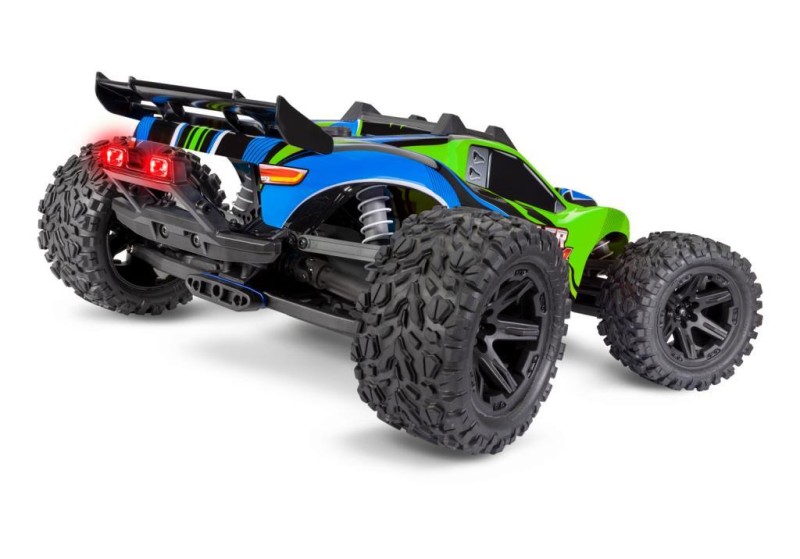 Traxxas Rustler 4X4 1/10 RTR Stadium Truck w/LED Light Set TQ 2.4GHz Radio Elektrikli Rc Model Araba Yeşil (Batarya ve Şarj Aleti Dahildir)