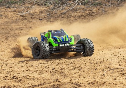 Traxxas Rustler 4X4 1/10 RTR Stadium Truck w/LED Light Set TQ 2.4GHz Radio Elektrikli Rc Model Araba Yeşil (Batarya ve Şarj Aleti Dahildir) - Thumbnail