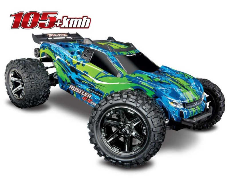 Traxxas Rustler 4X4 VXL Brushless RTR 1/10 TQi & TSM Elektrikli Rc Model Araba Yeşil