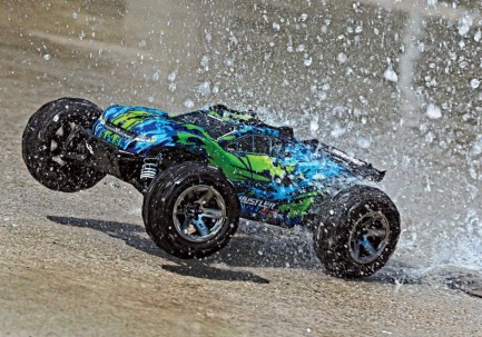 Traxxas Rustler 4X4 VXL Brushless RTR 1/10 TQi & TSM Elektrikli Rc Model Araba Yeşil - Thumbnail