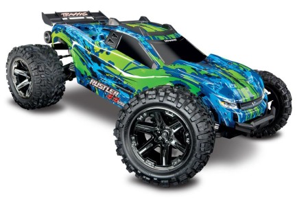 Traxxas Rustler 4X4 VXL Brushless RTR 1/10 TQi & TSM Elektrikli Rc Model Araba Yeşil - Thumbnail