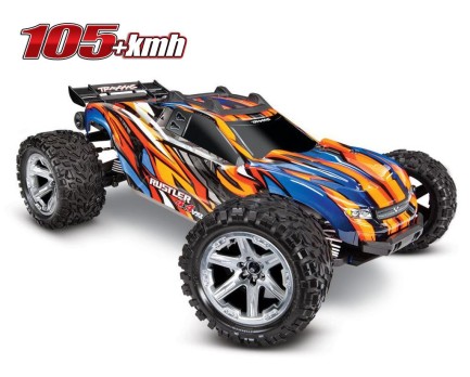 TRAXXAS - Traxxas Rustler 4X4 VXL Brushless RTR 1/10 TQi & TSM Elektrikli Rc Model Araba Turuncu