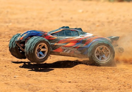 Traxxas Rustler 4X4 VXL Brushless RTR 1/10 TQi & TSM Elektrikli Rc Model Araba Turuncu - Thumbnail