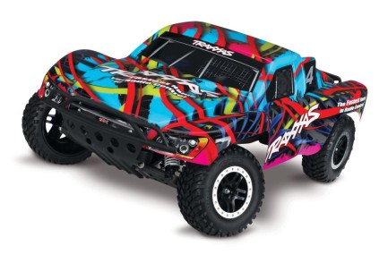 TRAXXAS - Traxxas Slash 1/10 RTR 2WD Short Course Truck Rc Elektrikli Model Araba & TQ Kumanda Hawaiian Edition (Batarya ve Şarj Aleti Dahil)