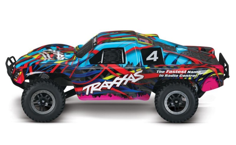 Traxxas Slash 1/10 RTR 2WD Short Course Truck Rc Elektrikli Model Araba & TQ Kumanda Hawaiian Edition (Batarya ve Şarj Aleti Dahil)