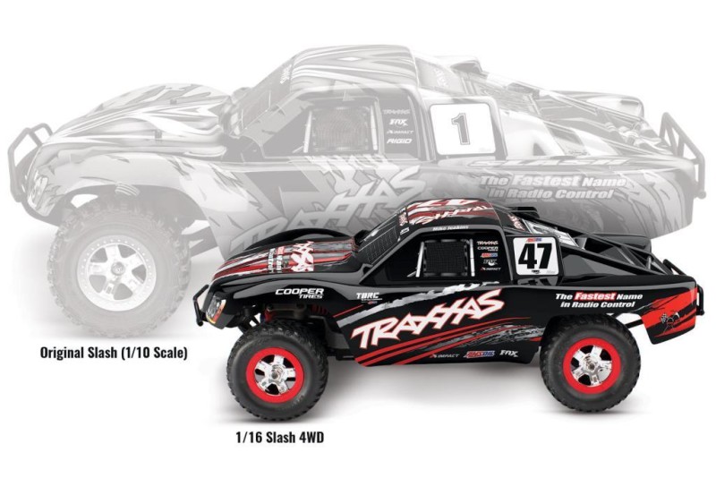 Traxxas Slash 4X4 1/16 4WD RTR Short Course Truck Mike Jenkins Edition TQ Elektrikli Rc Arazi Model Araba (Batarya ve Şarj Aleti Dahil )