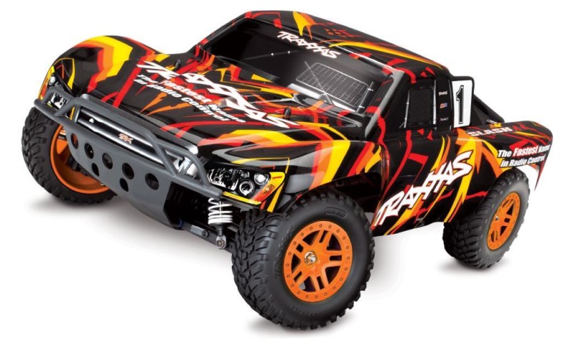 Traxxas Slash 4X4 RTR 4WD Brushed Short Course 1/10 TQ Elektrikli Rc Model Araba Turuncu ( Batarya ve Şarj Aleti Dahil )