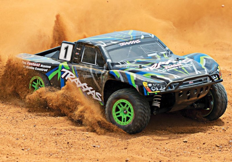 Traxxas Slash 4X4 RTR 4WD Brushed Short Course 1/10 TQ Elektrikli Rc Model Araba Yeşil ( Batarya ve Şarj Aleti Dahil )