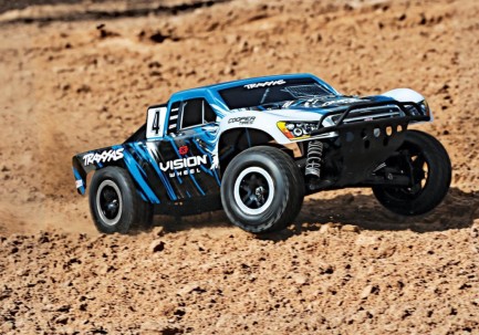 Traxxas Slash 4X4 VXL Short Course Brushless RTR 1/10 TQi & TSM Elektrikli Rc Model Araba Mavi - Thumbnail