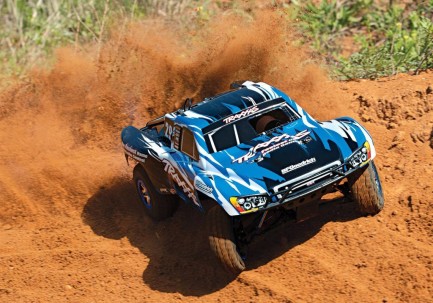 Traxxas Slayer Pro 4WD RTR 4X4 1/10 Nitro Short Course Truck TQi & TSM Nitro Yakıtlı Rc Arazi Model Araba Mavi - Thumbnail