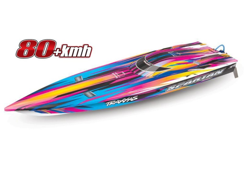 Traxxas Spartan Rc Tekne 6S High Performance Race Boat RTR TQi & TSM Pembe