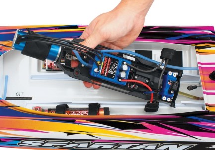 Traxxas Spartan Rc Tekne 6S High Performance Race Boat RTR TQi & TSM Pembe - Thumbnail