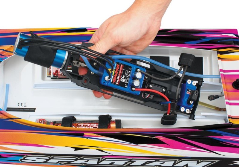 Traxxas Spartan Rc Tekne 6S High Performance Race Boat RTR TQi & TSM Pembe