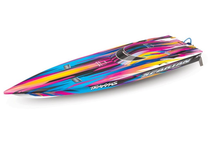 Traxxas Spartan Rc Tekne 6S High Performance Race Boat RTR TQi & TSM Pembe