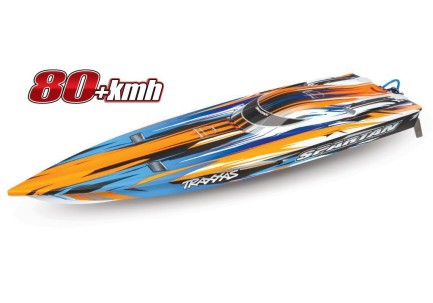 TRAXXAS - Traxxas Spartan Tekne 6S High Performance Race Boat RTR TQi & TSM Turuncu