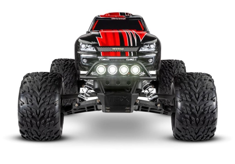 Traxxas Stampede 1/10 RTR Monster Truck Elektrikli Rc Model Araba Offroad w/LED Light Set, TQ 2.4GHz Radio Kırmızı (Batarya ve Şarj Aleti Dahildir)