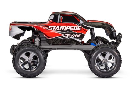 Traxxas Stampede 1/10 RTR Monster Truck Elektrikli Rc Model Araba Offroad w/LED Light Set, TQ 2.4GHz Radio Kırmızı (Batarya ve Şarj Aleti Dahildir) - Thumbnail