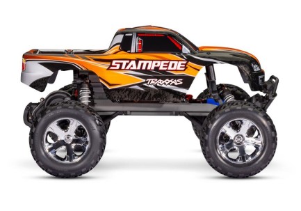 Traxxas Stampede 1/10 RTR Monster Truck Elektrikli Rc Model Araba Offroad w/LED Light Set, TQ 2.4GHz Radio Turuncu (Batarya ve Şarj Aleti Dahildir) - Thumbnail