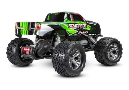 Traxxas Stampede 1/10 RTR Monster Truck Elektrikli Rc Model Araba Offroad w/LED Light Set, TQ 2.4GHz Radio Yeşil (Batarya ve Şarj Aleti Dahildir) - Thumbnail