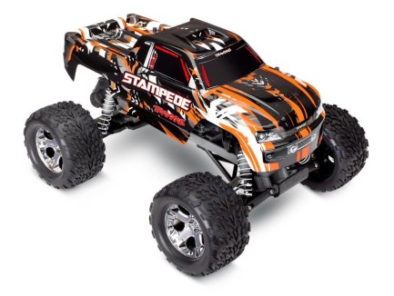 Traxxas Stampede 1/10 RTR Monster Truck Rc Model Araba 2WD w/XL-5 & TQ Kumanda 2.4Ghz Turuncu (Batarya ve Şarj Aleti Dahildir) - Thumbnail