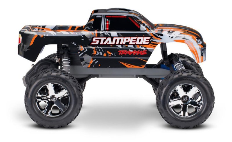 Traxxas Stampede 1/10 RTR Monster Truck Rc Model Araba 2WD w/XL-5 & TQ Kumanda 2.4Ghz Turuncu (Batarya ve Şarj Aleti Dahildir)