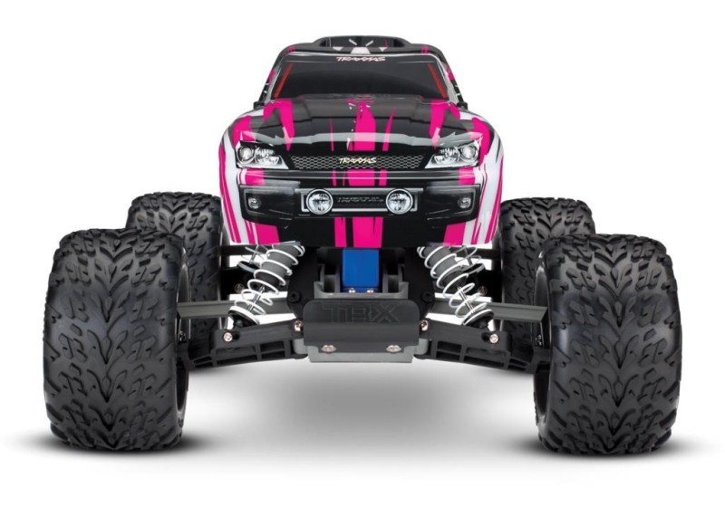 Traxxas Stampede 1/10 RTR Monster Truck Rc Model Araba 2WD w/XL-5 & TQ Kumanda 2.4Ghz Pembe (Batarya ve Şarj Aleti Dahildir)