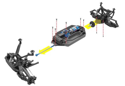 Traxxas STAMPEDE 4X4 1/10 Monster Truck Kit w/XL-5 Esc&Motor & TQ 2.4 Kumandalı Elektrikli Rc Araba ( Demonte ) - Thumbnail