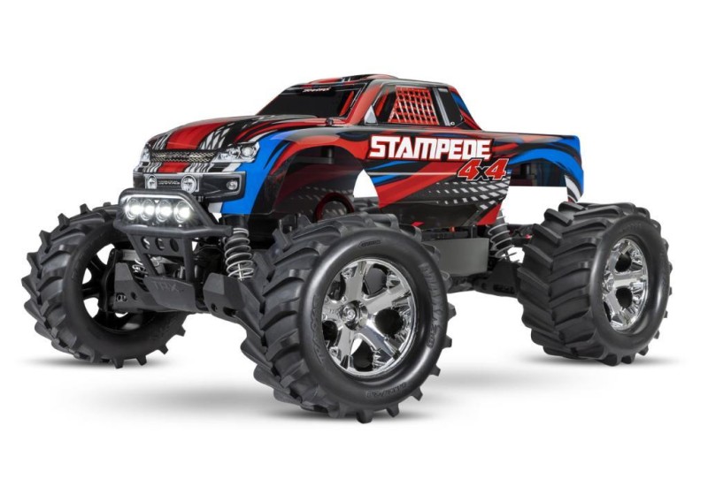 Traxxas Stampede 4X4 LCG 1/10 RTR 4WD Monster Truck w/LED Lights, TQ Kumandalı Elekrikli Rc Model Araba Kırmızı (Batarya ve Şarj Aleti Dahildir)