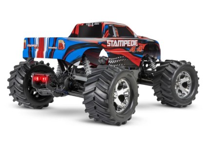 Traxxas Stampede 4X4 LCG 1/10 RTR 4WD Monster Truck w/LED Lights, TQ Kumandalı Elekrikli Rc Model Araba Kırmızı (Batarya ve Şarj Aleti Dahildir) - Thumbnail