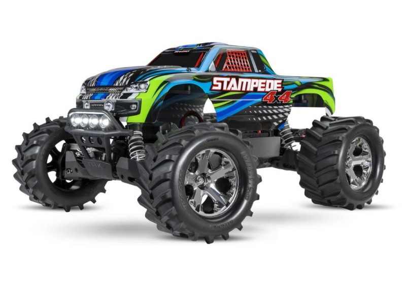 Traxxas Stampede 4X4 LCG 1/10 RTR 4WD Monster Truck w/LED Lights, TQ Kumandalı Elekrikli Rc Model Araba Mavi (Batarya ve Şarj Aleti Dahildir)