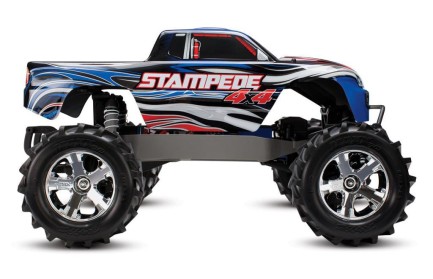 Traxxas Stampede 4X4 VXL Brushless RTR 1/10 4WD Monster Truck TQi TSM Elektrikli Rc Model Araba Mavi - Thumbnail