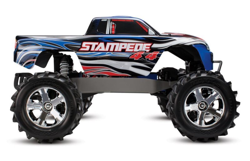 Traxxas Stampede 4X4 VXL Brushless RTR 1/10 4WD Monster Truck TQi TSM Elektrikli Rc Model Araba Mavi