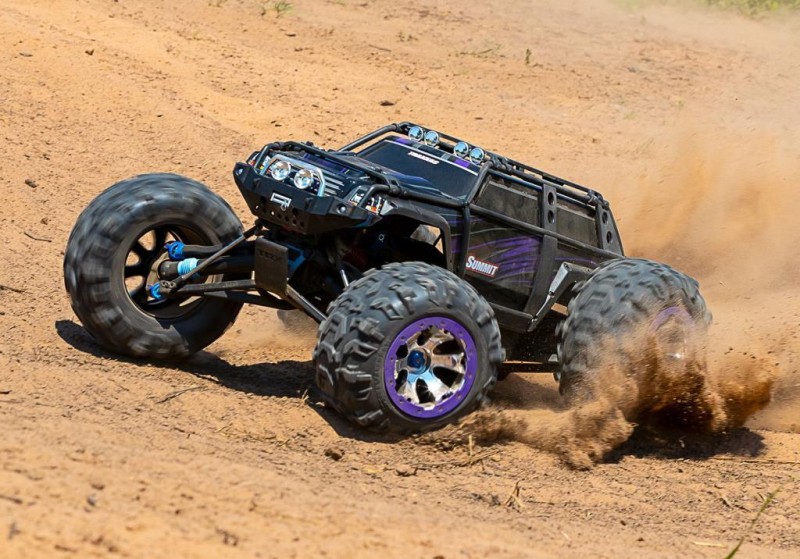 Traxxas Summit 4X4 RTR 4WD Monster Truck 1/10 TQi & EVX-2 Esc Elektrikli Rc Arazi Model Araba Mor