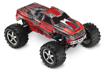 TRAXXAS - Traxxas T-Maxx 3.3 4X4 RTR 4WD 1/10 Monster Truck TQi & TSM Nitro Yakıtlı Rc Arazi Model Araba Kırmızı