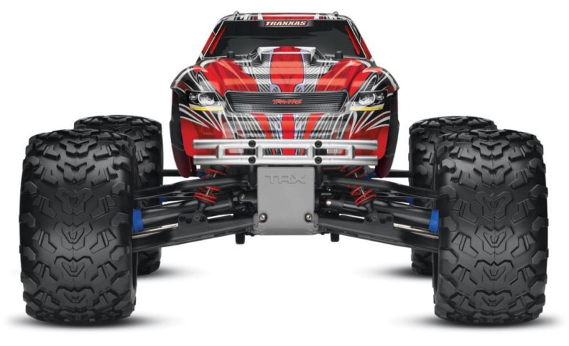 Traxxas T-Maxx 3.3 4X4 RTR 4WD 1/10 Monster Truck TQi & TSM Nitro Yakıtlı Rc Arazi Model Araba Kırmızı