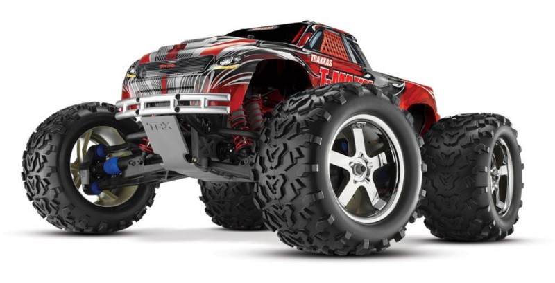 Traxxas T-Maxx 3.3 4X4 RTR 4WD 1/10 Monster Truck TQi & TSM Nitro Yakıtlı Rc Arazi Model Araba Kırmızı