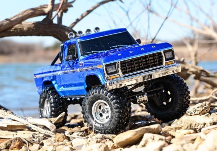 Traxxas TRX-4 1/10 F-150 Ranger XLT High Trail Edition RC Rock Crawler w/TQi 2.4GHz Elektrikli Rc Model Araba Offroad Mavi - Thumbnail