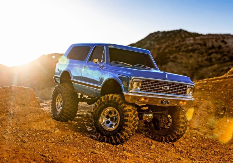 Traxxas TRX-4 Chevrolet K5 Blazer High Trail Edition RC Crawler w/TQi 2.4GHz Kumandalı Elektrikli Rc Model Araba Mavi