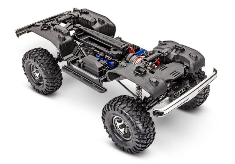 Traxxas TRX-4 K10 1/10 High Trail Edition RC Crawler w/'79 Chevrolet K10 Truck Body w/TQi 2.4GHz Kumandalı Elektrikli Rc Model Araba Gümüş