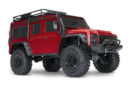 TRAXXAS - Traxxas TRX-4 Land Rover Defender 4X4 1/10 Scale Trail Rock Crawler TQi Elektrikli Rc Model Araba Kırmızı