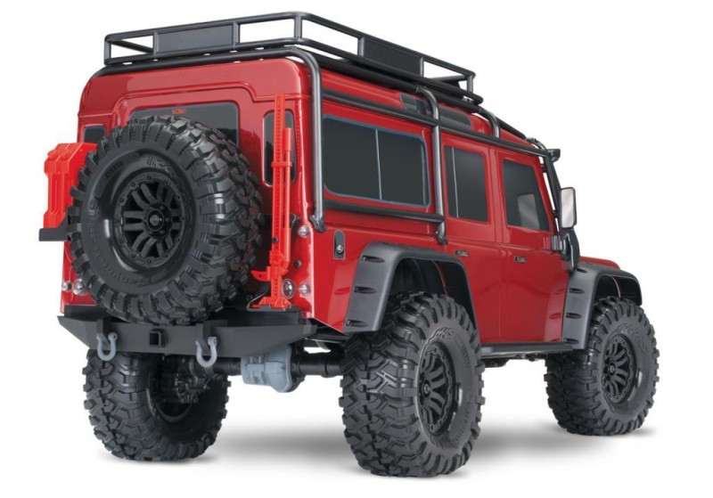 Traxxas TRX-4 Land Rover Defender 4X4 1/10 Scale Trail Rock Crawler TQi Elektrikli Rc Model Araba Kırmızı