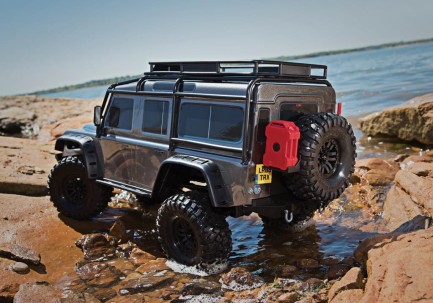 Traxxas TRX-4 Land Rover Defender 4X4 1/10 Scale Trail Rock Crawler TQi Elektrikli Rc Model Araba Gümüş - Thumbnail