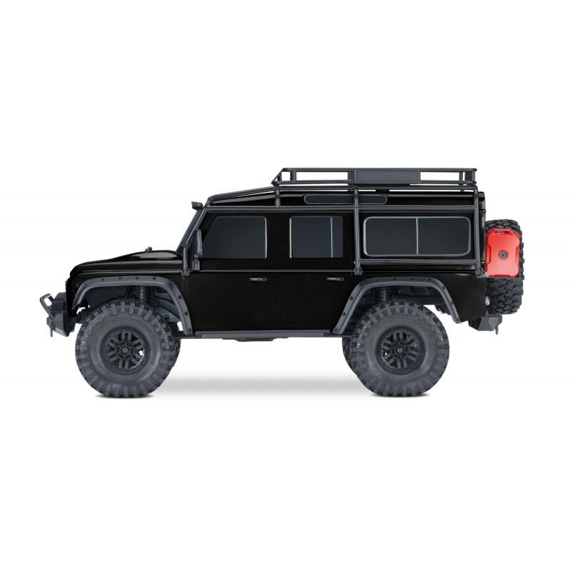 Traxxas TRX-4 Land Rover Defender 4X4 1/10 Scale Trail Rock Crawler TQi Elektrikli Rc Model Araba Siyah + VİNÇ DAHİL