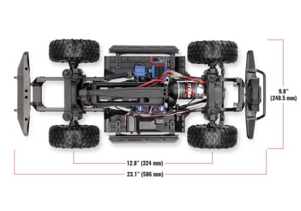 Traxxas TRX-4 Land Rover Defender 4X4 1/10 Scale Trail Rock Crawler TQi Elektrikli Rc Model Araba Siyah + VİNÇ DAHİL - Thumbnail