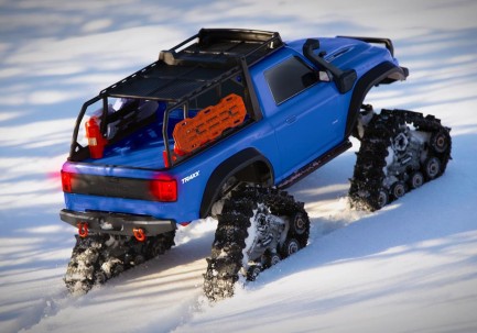 Traxxas TRX-4 Traxx Trail Rock Crawler RTR 1/10 TQ Paletli Elektrikli Rc Model Araba Mavi - Thumbnail