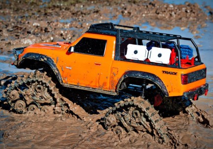 Traxxas TRX-4 Traxx Trail Rock Crawler RTR 1/10 TQ Paletli Elektrikli Rc Model Araba Mavi - Thumbnail