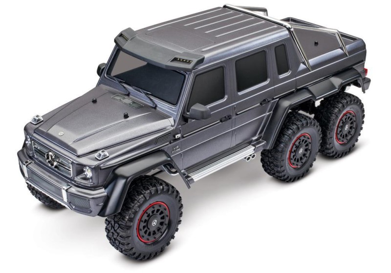 Traxxas TRX-6 Mercedes-Benz G63 AMG 6X6 1/10 Trail Crawler Truck TQi Elektrikli Rc Model Araba Gümüş