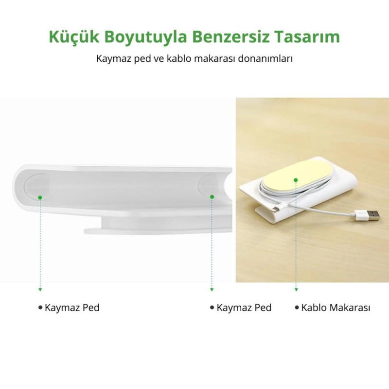 Ugreen Duvara Sabitlenen Yapışkanlı Telefon Şarj Tutucu