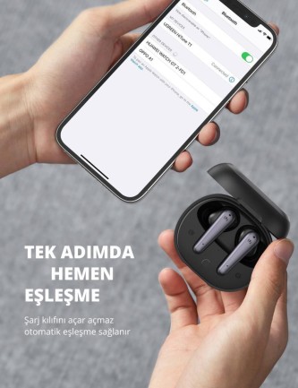 Ugreen HiTune T1 Bluetooth 5.0 TWS Kablosuz Kulakiçi Kulaklık Siyah - Thumbnail