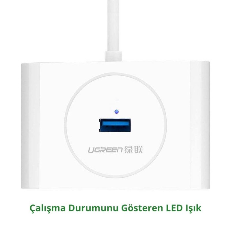 Ugreen USB 3.0 4 Portlu Hub Çoklayıcı 1 Metre